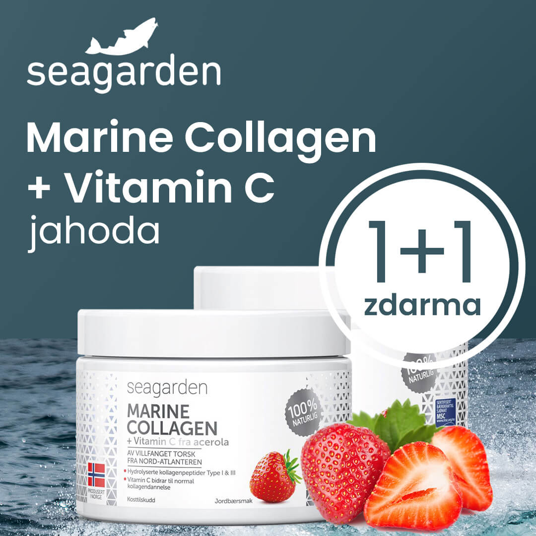 Seagarden Marine Collagen + Vitamin C jahoda 1+1 ZDARMA